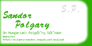 sandor polgary business card